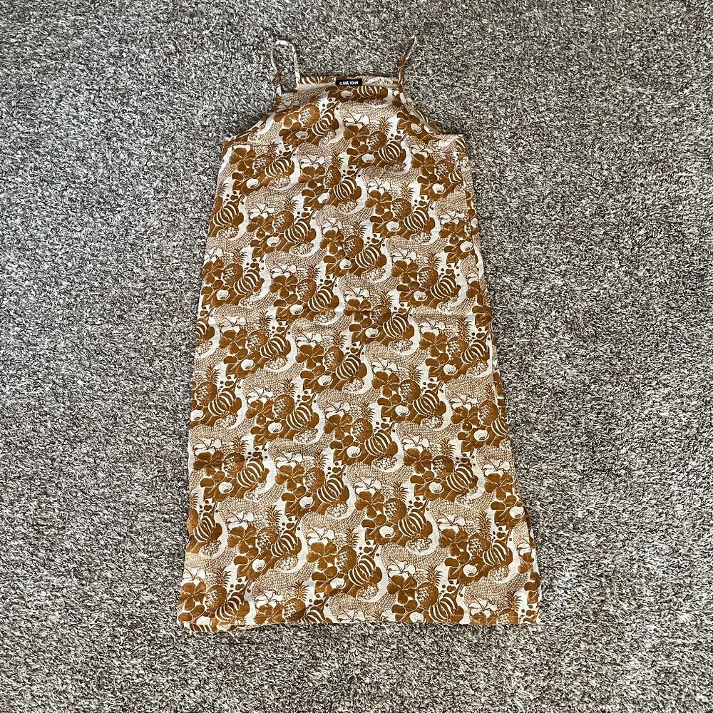 NWOT Ilana Kohn Clara Slip Dress Linen Pineapple Print